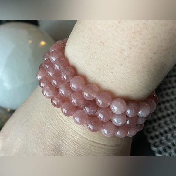 Moonstone 8mm Crystal Stone Bracelet 7” Handmade by Annabellesgemz - Picture 3 of 3